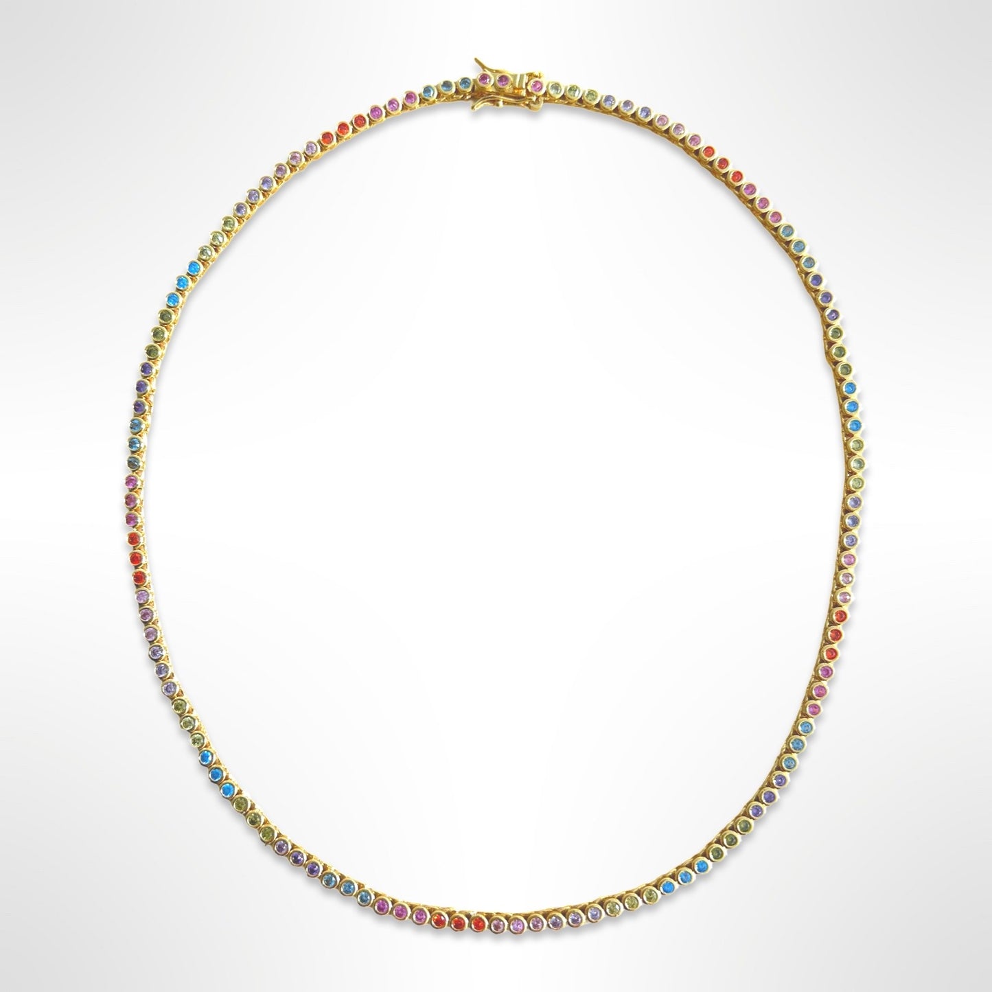 Bezel Tennis Necklace