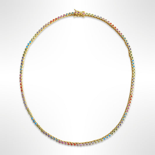 Bezel Tennis Necklace