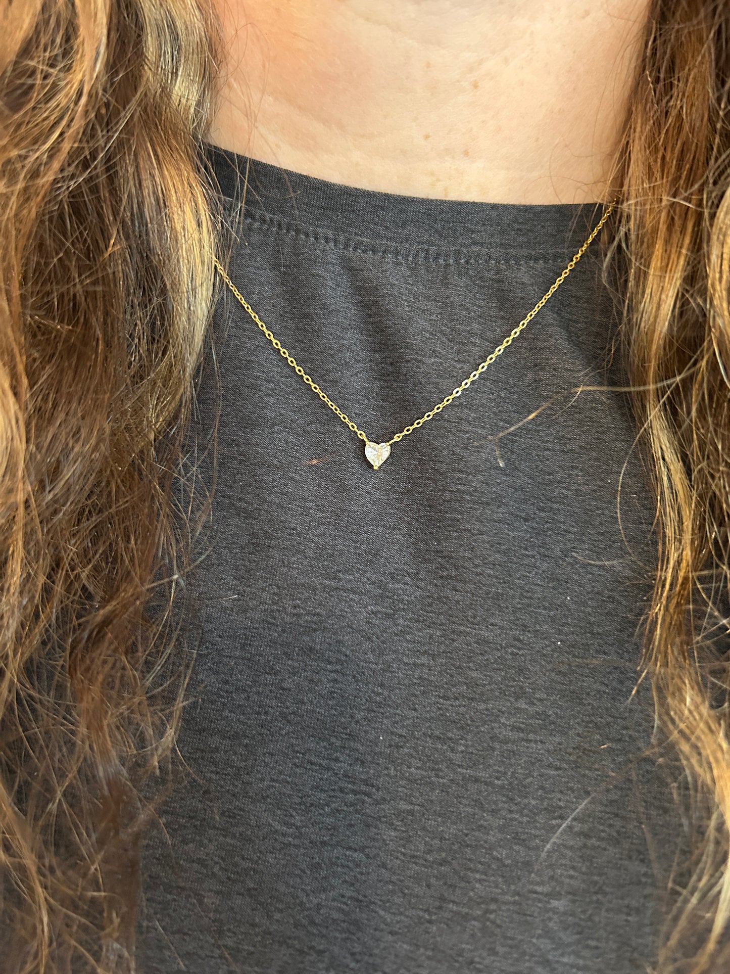 Solitaire Heart Necklace